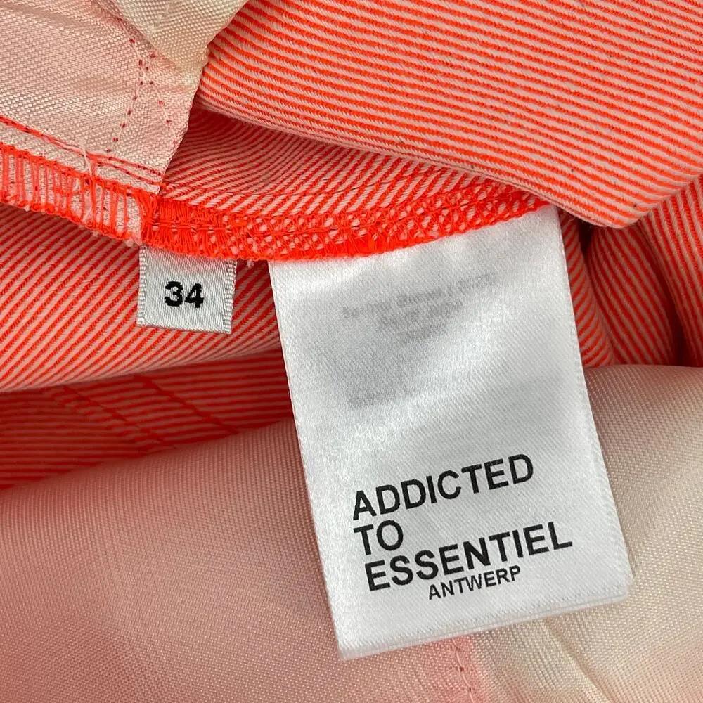 ESSENTIEL ANTWERP x ANTHROPOLOGIE Skirt SZ 2 Diner Flared Bottom Slit Orange NWT